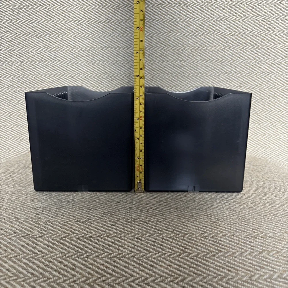 Atlantic Black Plastic Folding CD Storage Rack Dual Media Organizer Holder